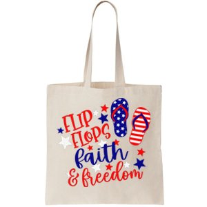 Flip Flops Faith And Freedom Tote Bag