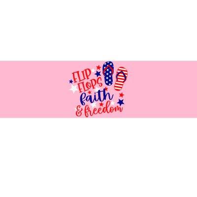 Flip Flops Faith And Freedom Bumper Sticker