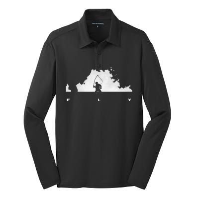 Fly Fishing Silk Touch Performance Long Sleeve Polo