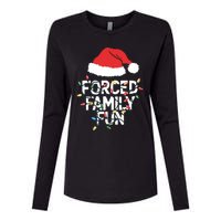 Forced Family Fun Sarcastic Christmas Funny Womens Cotton Relaxed Long Sleeve T-Shirt