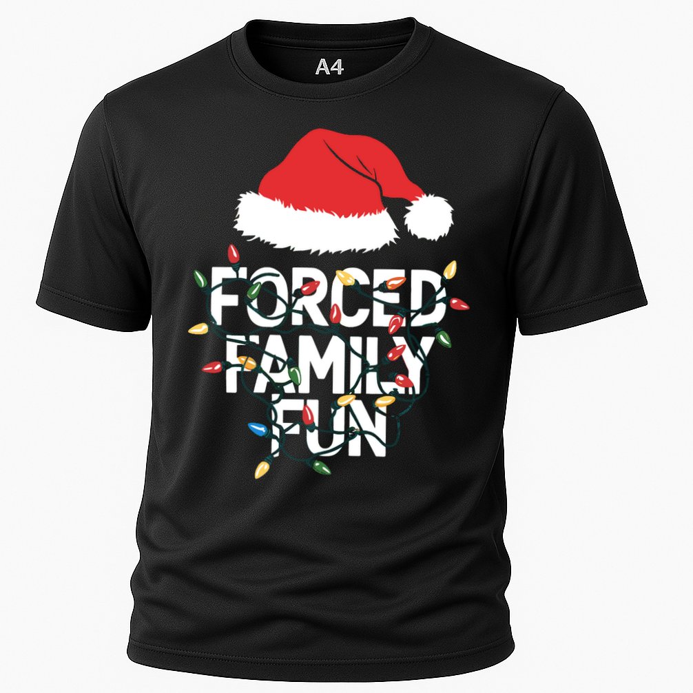 Forced Family Fun Sarcastic Christmas Funny Cooling Performance Crew T-Shirt