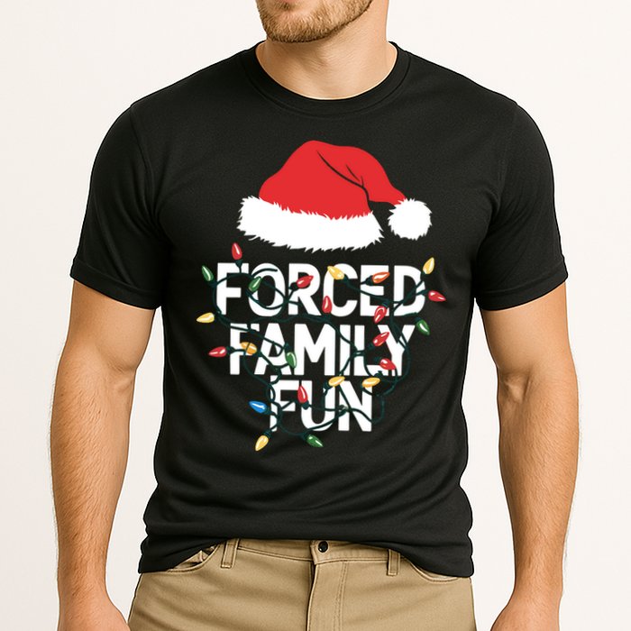 Forced Family Fun Sarcastic Christmas Funny Cooling Performance Crew T-Shirt