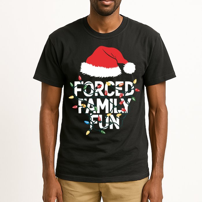 Forced Family Fun Sarcastic Christmas Funny Tall T-Shirt