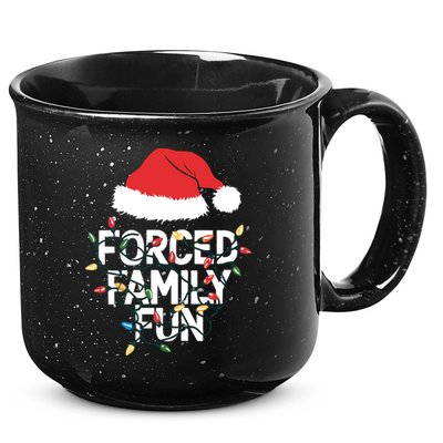 Forced Family Fun Sarcastic Christmas Funny 15oz Campfire Ceramic Mug
