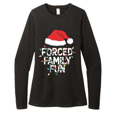 Forced Family Fun Sarcastic Christmas Funny Womens CVC Long Sleeve Shirt