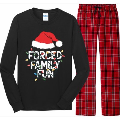 Forced Family Fun Sarcastic Christmas Funny Long Sleeve Pajama Set