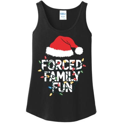 Forced Family Fun Sarcastic Christmas Funny Ladies Essential Tank