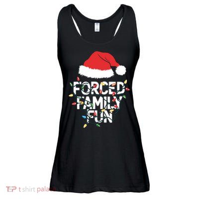 Forced Family Fun Sarcastic Christmas Funny Ladies Essential Flowy Tank