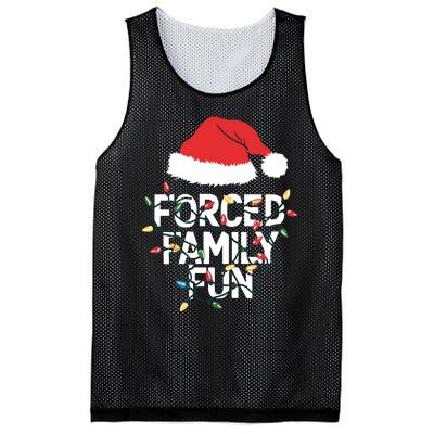 Forced Family Fun Sarcastic Christmas Funny Mesh Reversible Basketball Jersey Tank