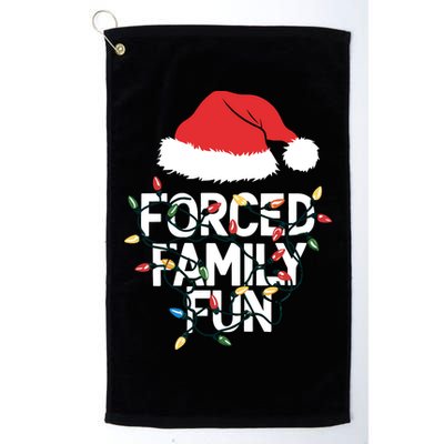 Forced Family Fun Sarcastic Christmas Funny Golf Towel