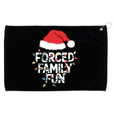 Forced Family Fun Sarcastic Christmas Funny Grommeted Golf Towel