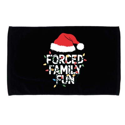 Forced Family Fun Sarcastic Christmas Funny Microfiber Hand Towel