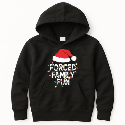 Forced Family Fun Sarcastic Christmas Funny Kids Hoodie