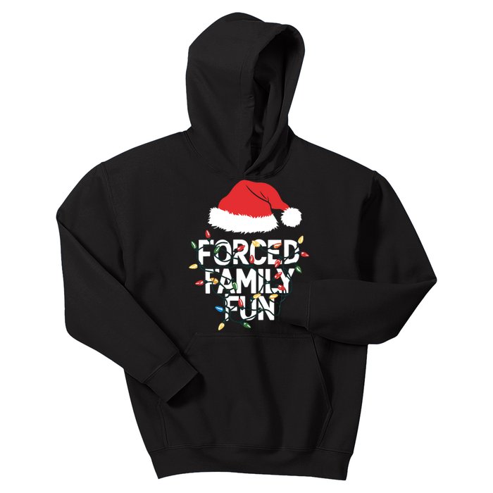 Forced Family Fun Sarcastic Christmas Funny Kids Hoodie