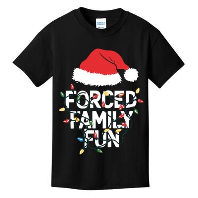 Forced Family Fun Sarcastic Christmas Funny Kids T-Shirt