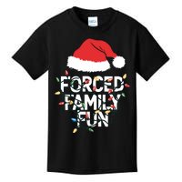 Forced Family Fun Sarcastic Christmas Funny Kids T-Shirt