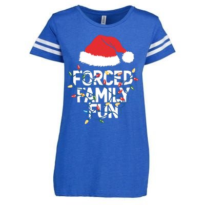 Forced Family Fun Sarcastic Christmas Funny Enza Ladies Jersey Football T-Shirt