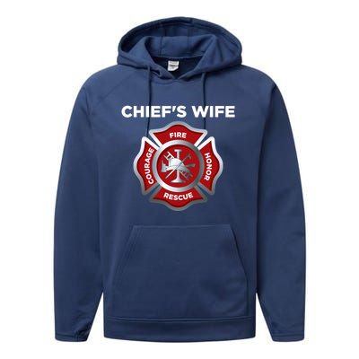 Firefighter Fire Fire Chief Wife Cool Gift Performance Fleece Hoodie