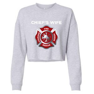 Firefighter Fire Fire Chief Wife Cool Gift Cropped Pullover Crew