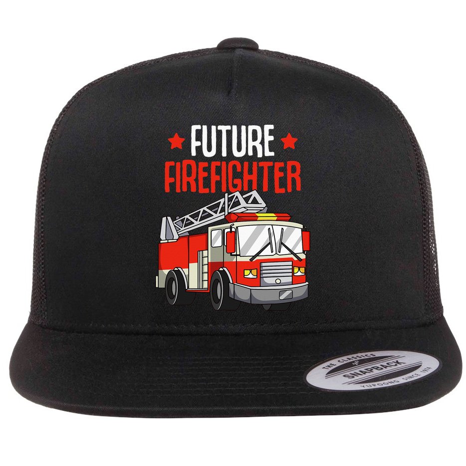 Future Firefighter Fireman Firefighting Flat Bill Trucker Hat