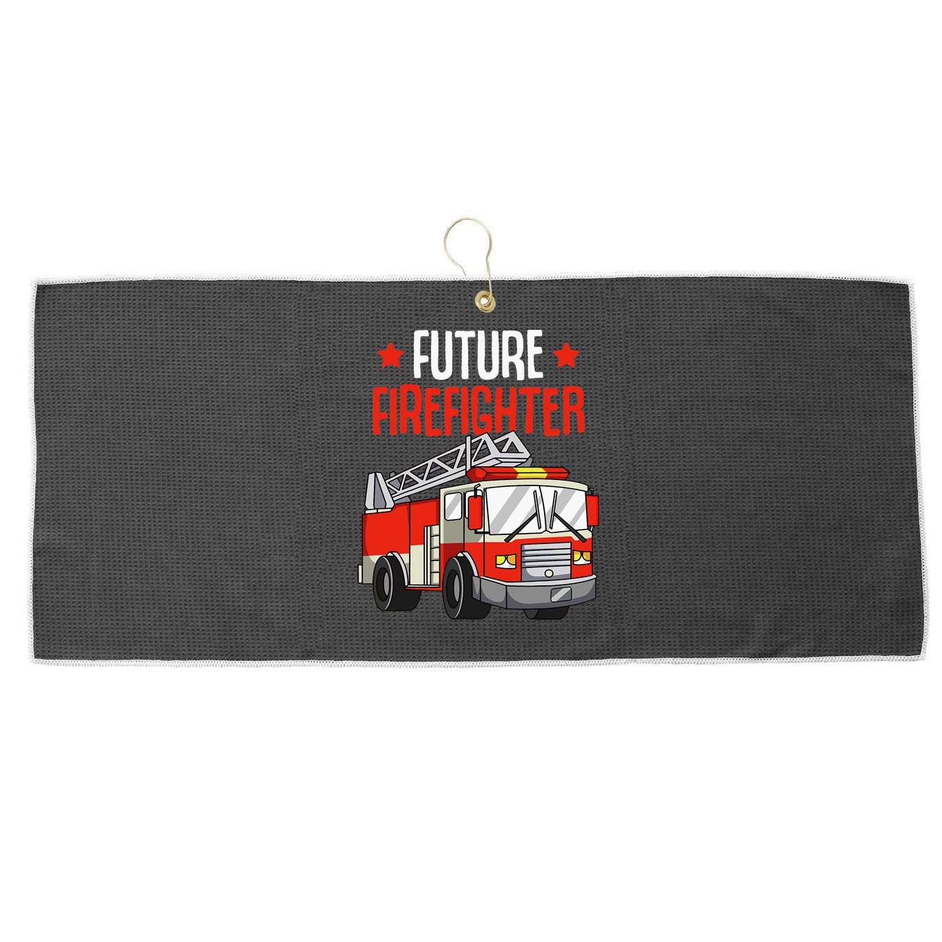 Future Firefighter Fireman Firefighting Large Microfiber Waffle Golf Towel