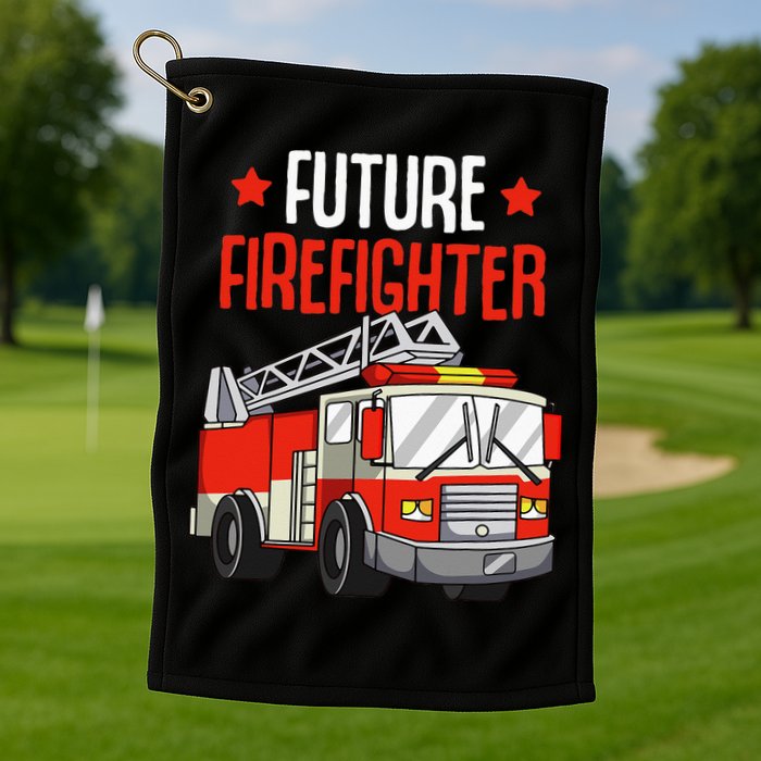 Future Firefighter Fireman Firefighting Golf Towel