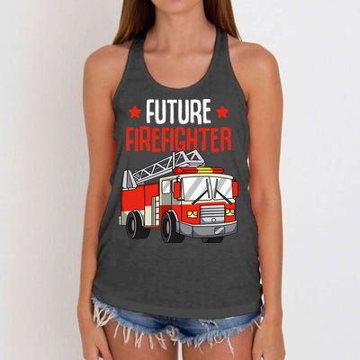 Future Firefighter Fireman Firefighting Women's Knotted Racerback Tank