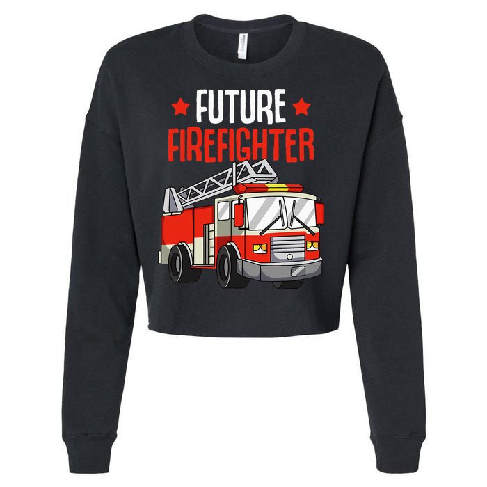 Future Firefighter Fireman Firefighting Cropped Pullover Crew