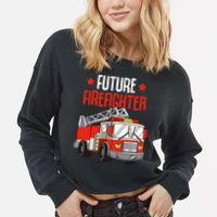 Future Firefighter Fireman Firefighting Cropped Pullover Crew
