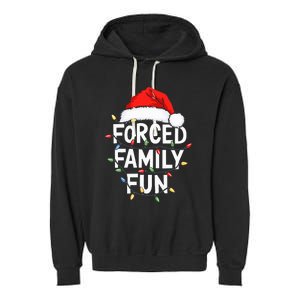 Forced Family Fun Christmas Pajamas Garment-Dyed Fleece Hoodie