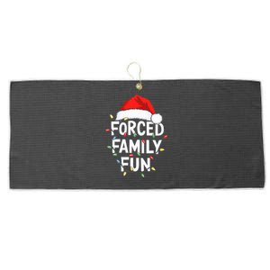 Forced Family Fun Christmas Pajamas Large Microfiber Waffle Golf Towel