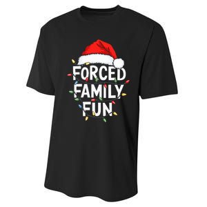 Forced Family Fun Christmas Pajamas Performance Sprint T-Shirt