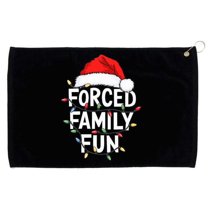 Forced Family Fun Christmas Pajamas Grommeted Golf Towel