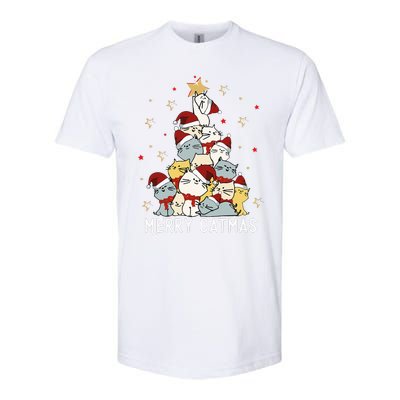 Festive Feline Fun Adorable Christmas Tree Kitty for Cat Lovers Softstyle CVC T-Shirt