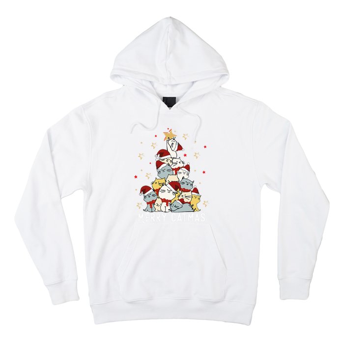 Festive Feline Fun Adorable Christmas Tree Kitty for Cat Lovers Hoodie