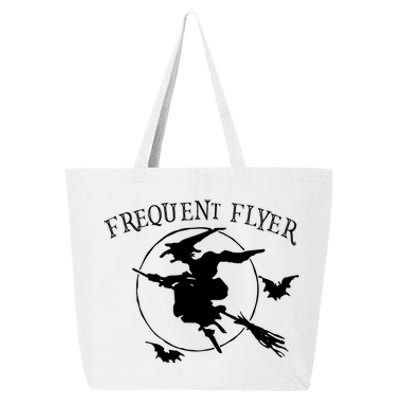 Frequent Flyer Funny Halloween Creepy Bad Witch Broom Moon Gift 25L Jumbo Tote