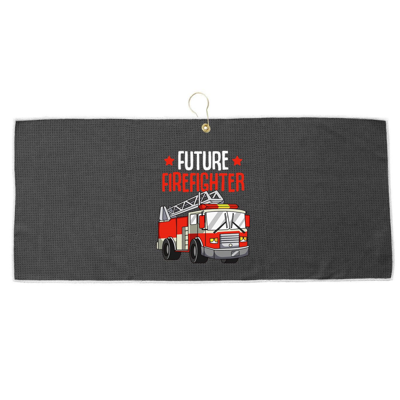 funny Future Firefighter Fireman Firefighting Large Microfiber Waffle Golf Towel