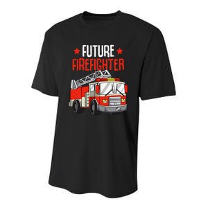 funny Future Firefighter Fireman Firefighting Youth Performance Sprint T-Shirt