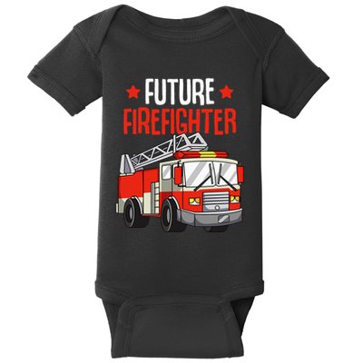 funny Future Firefighter Fireman Firefighting Baby Bodysuit
