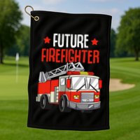 funny Future Firefighter Fireman Firefighting Golf Towel