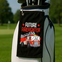 funny Future Firefighter Fireman Firefighting Golf Towel