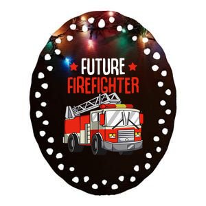 funny Future Firefighter Fireman Firefighting Ceramic Oval Ornament