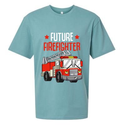 funny Future Firefighter Fireman Firefighting Sueded Cloud Jersey T-Shirt