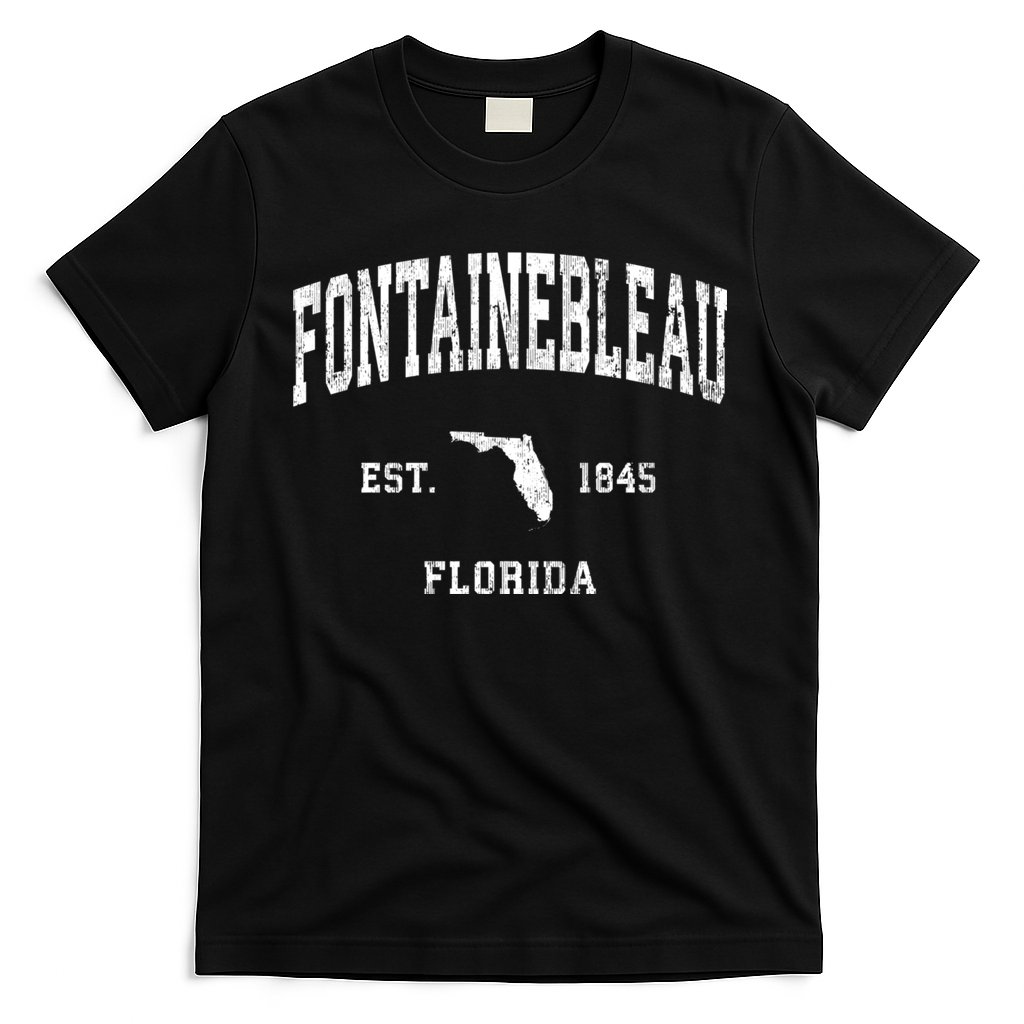 Fontainebleau Florida Fl Vintage Athletic T-Shirt