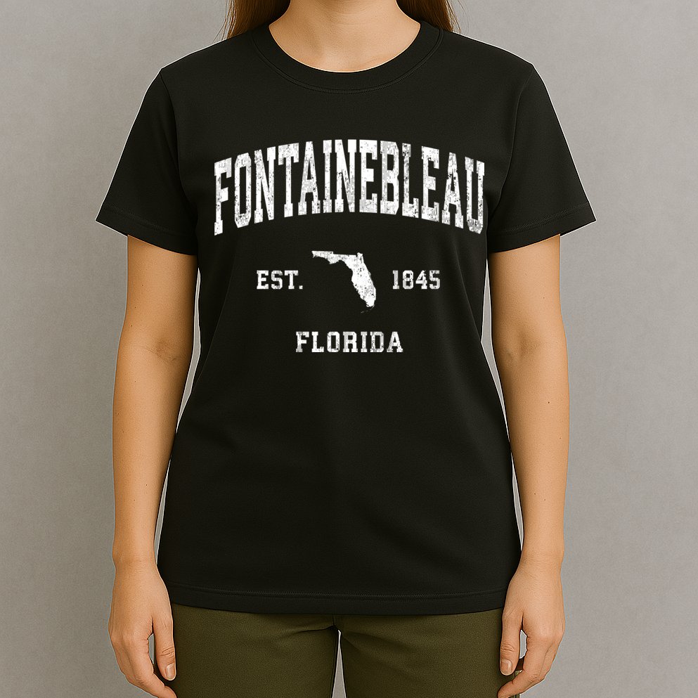 Fontainebleau Florida Fl Vintage Athletic T-Shirt