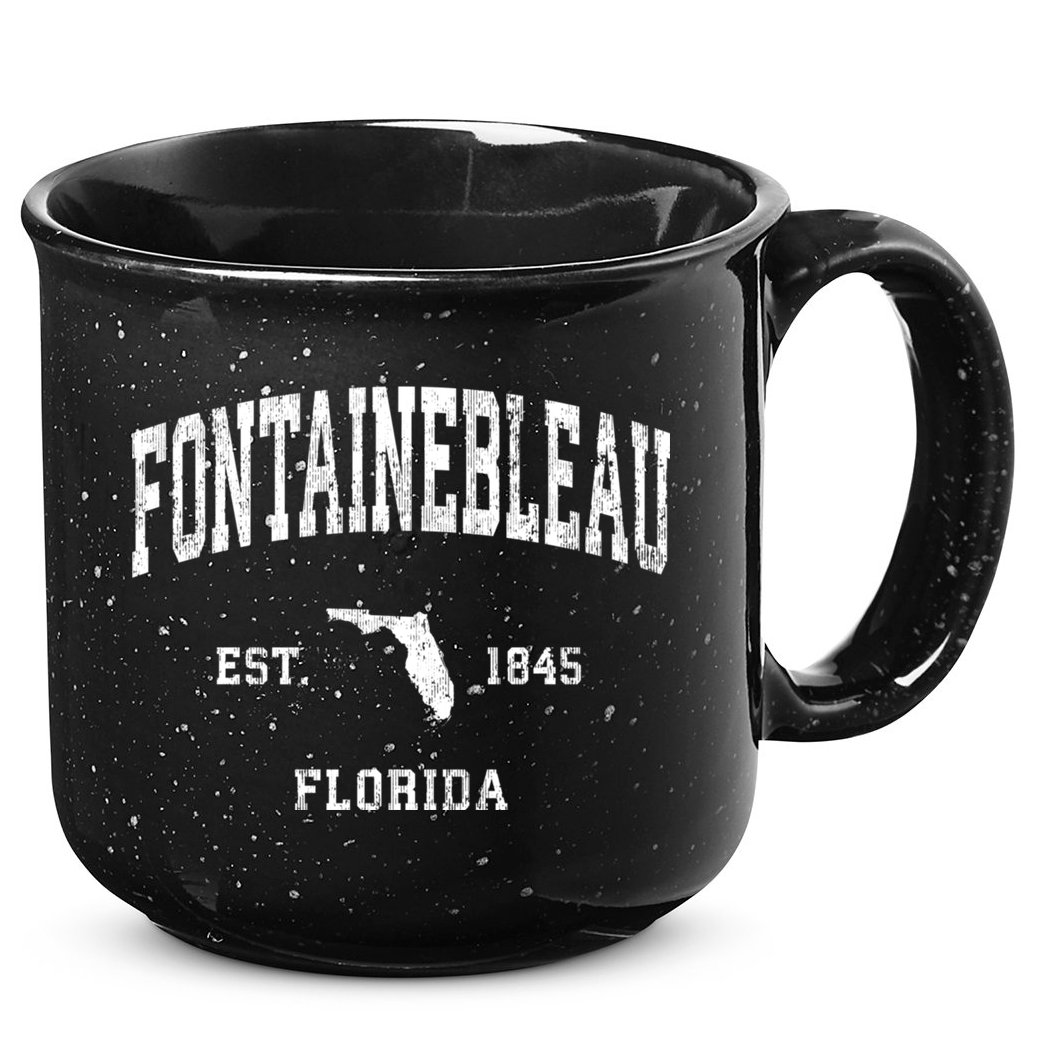 Fontainebleau Florida Fl Vintage Athletic 15oz Campfire Ceramic Mug