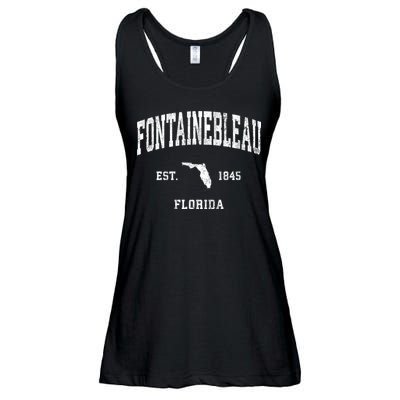 Fontainebleau Florida Fl Vintage Athletic Ladies Essential Flowy Tank
