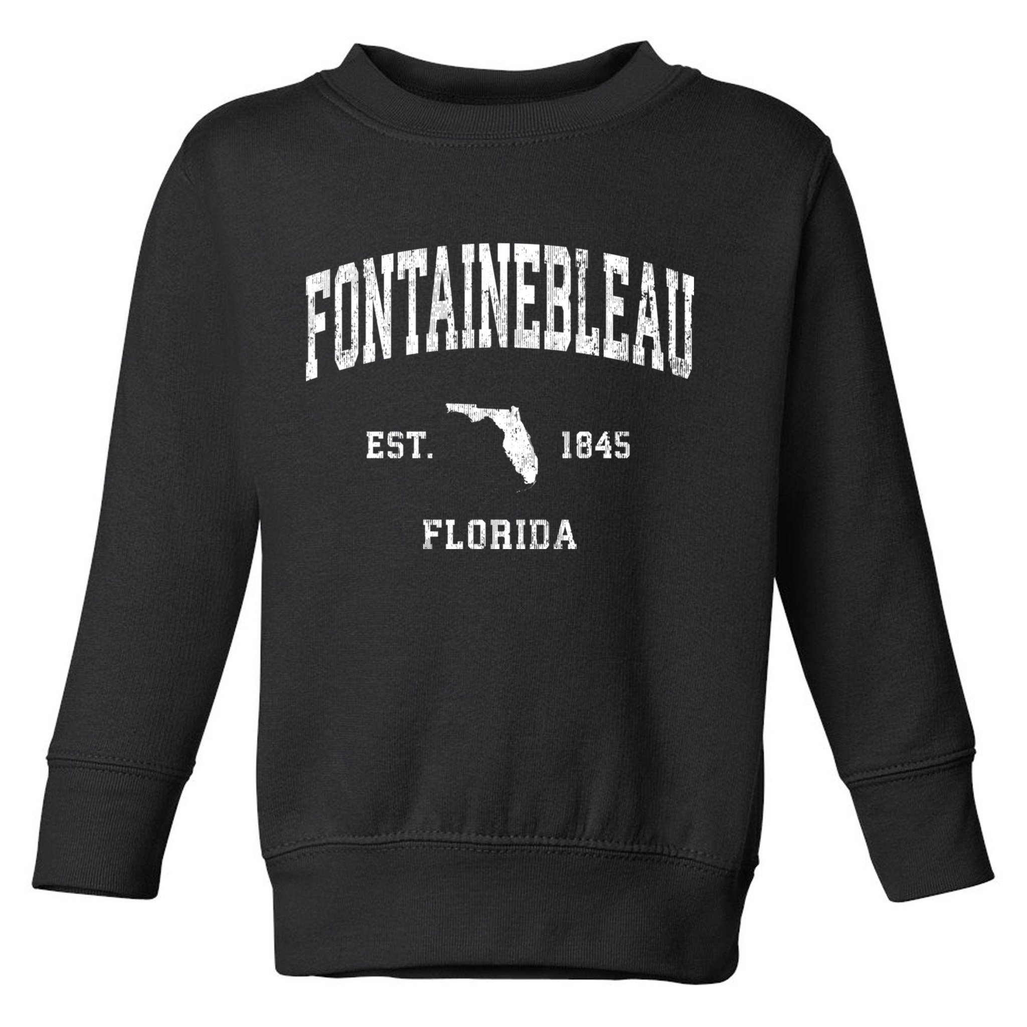 Fontainebleau Florida Fl Vintage Athletic Toddler Sweatshirt