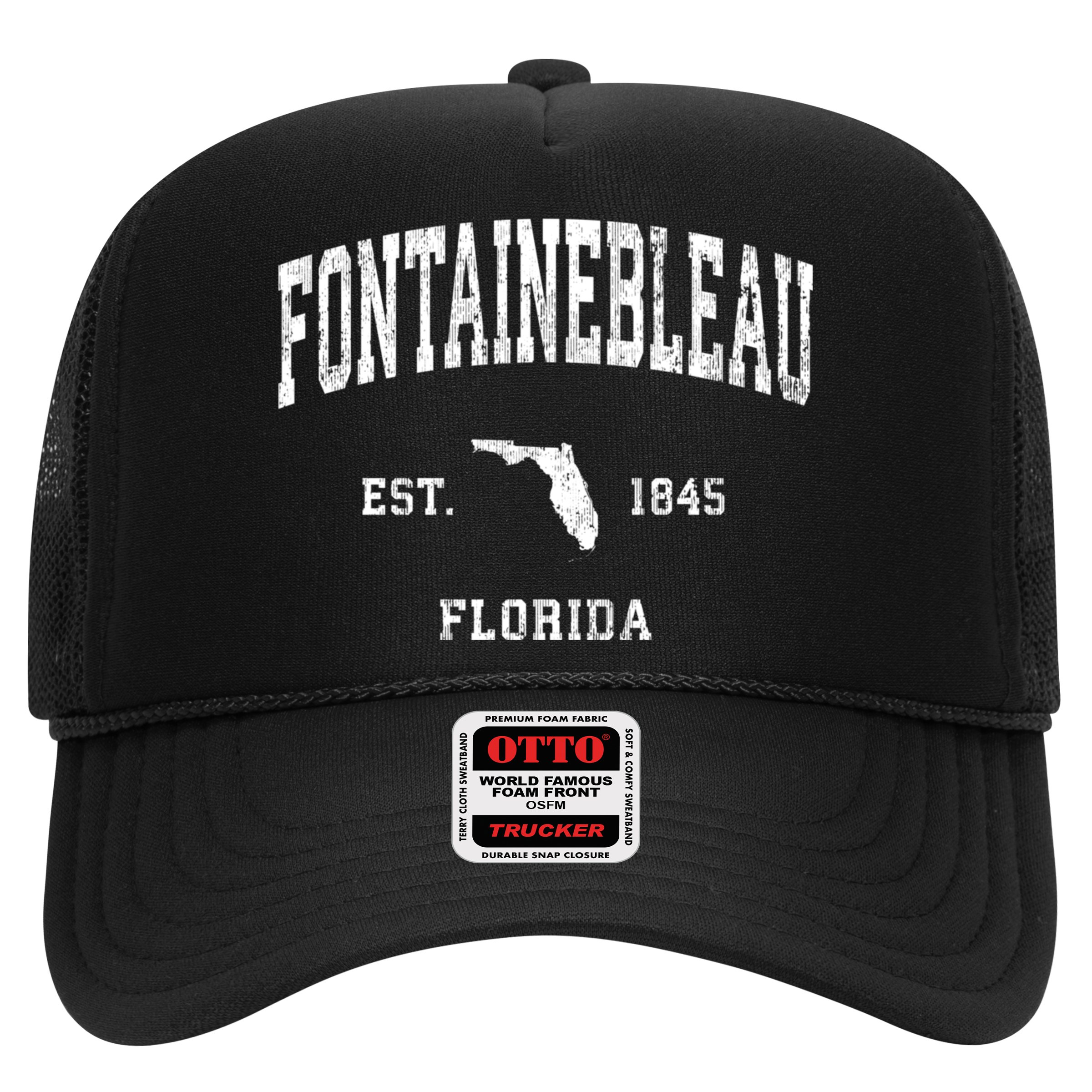 Fontainebleau Florida Fl Vintage Athletic Hat