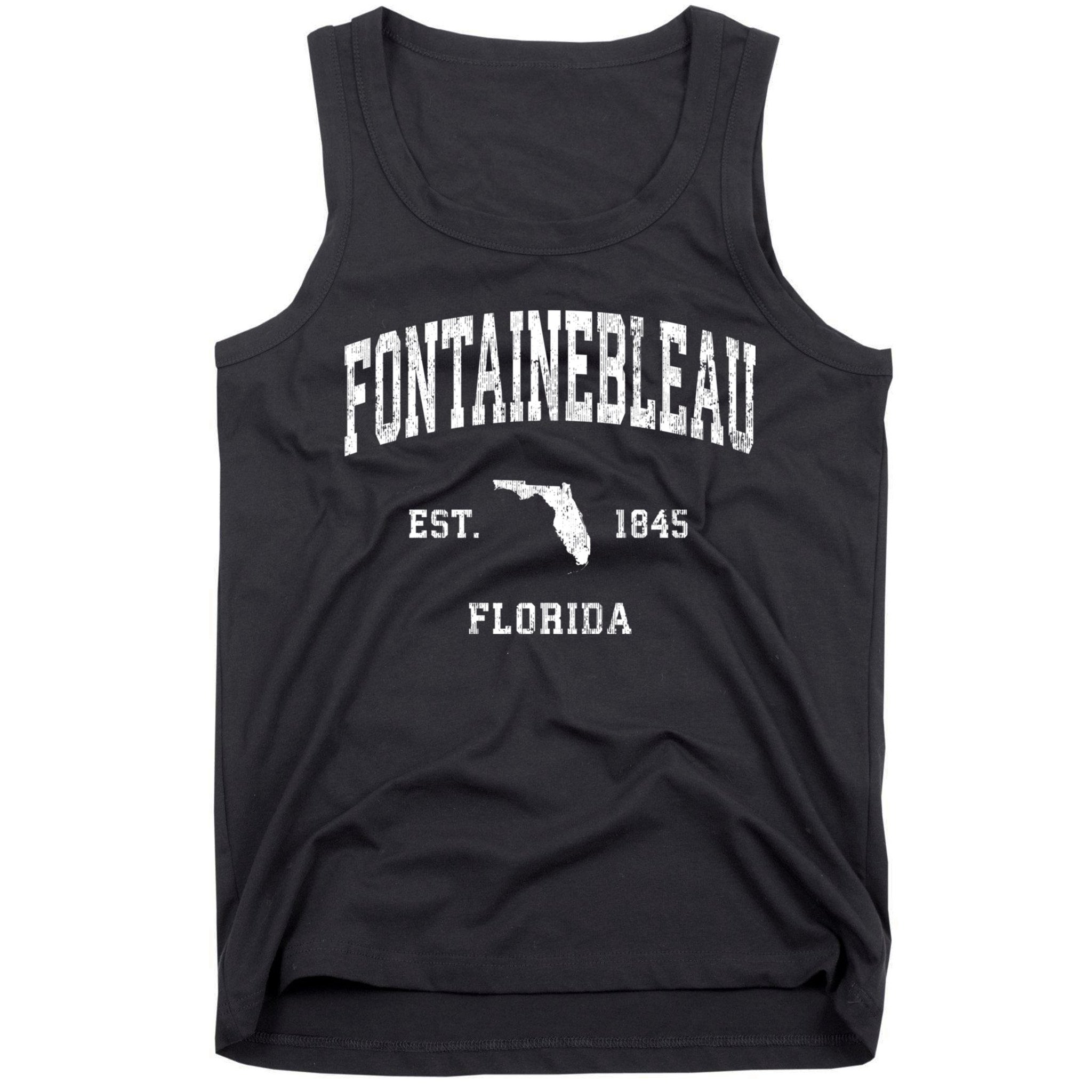Fontainebleau Florida Fl Vintage Athletic Tank Top